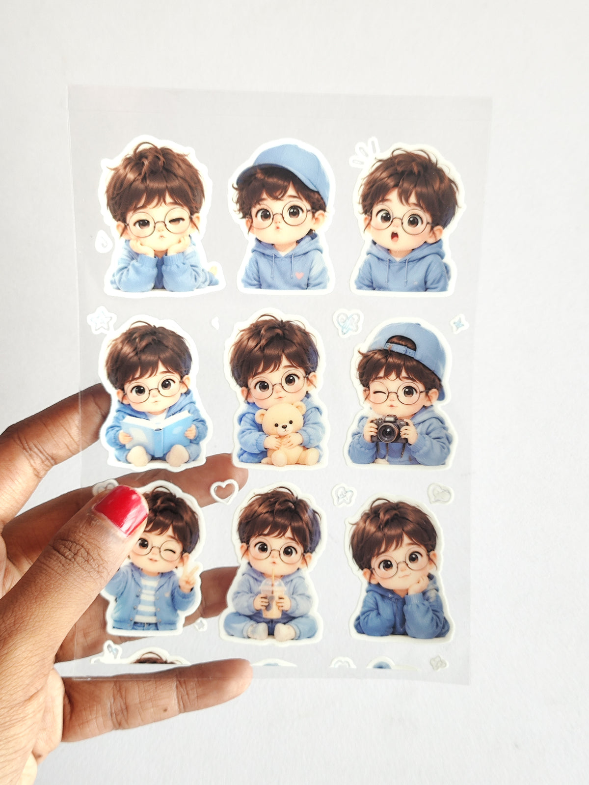 Cute Boy UV DTF Stickers - D93