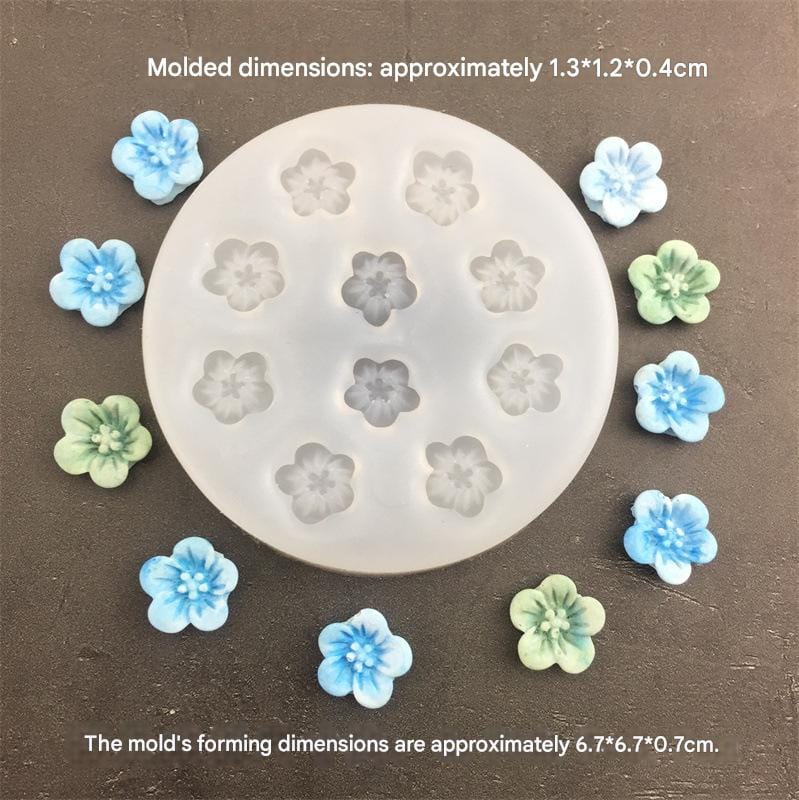 10 Cavity Mini Flower Candle Mould