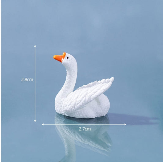 Spreading Wings White Goose Miniature