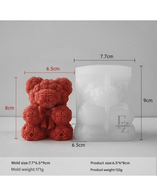 Teddy with Bow Candle Mould