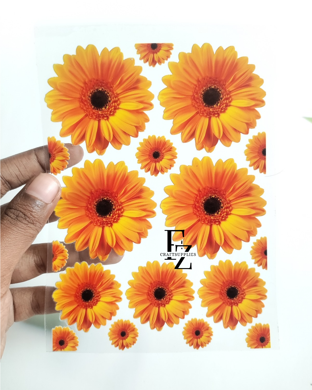 Sunflower Flower Peel Off Stickers - D44