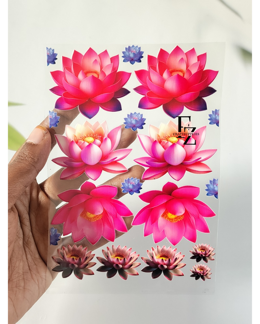 Big Lotus Peel off Sticker