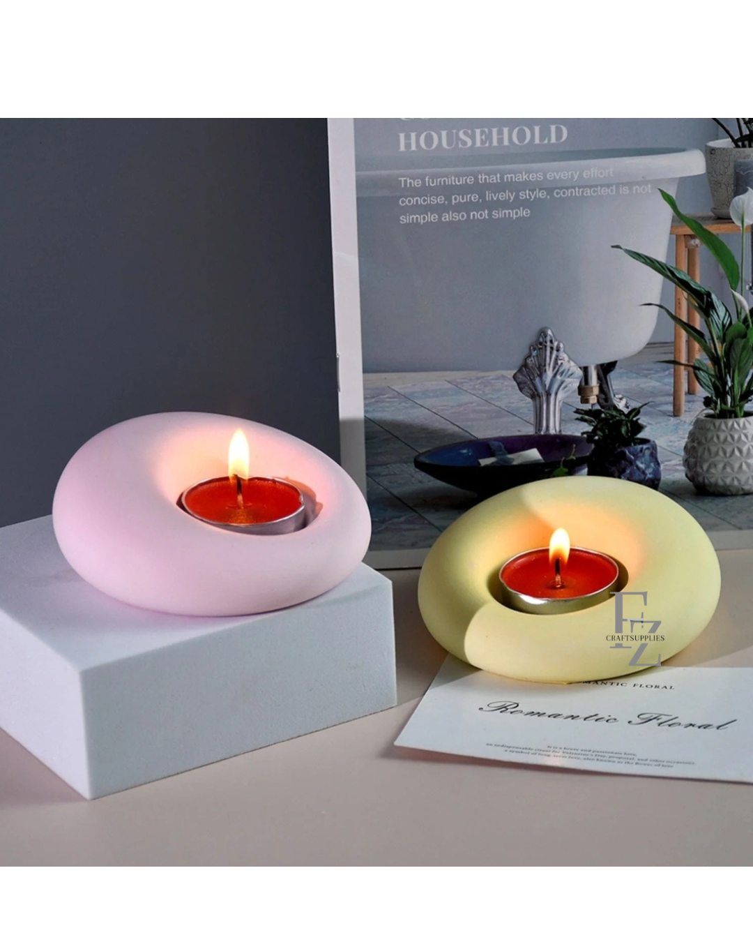 Unequal Round T Light Holder Mould