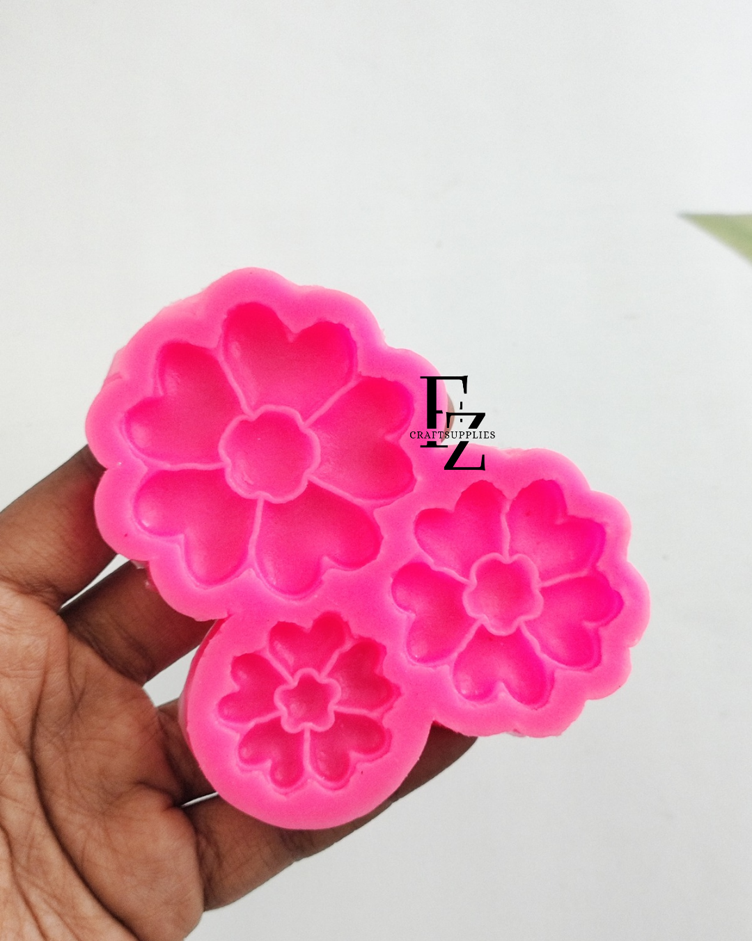 3 Cavity Flower Candle Mould