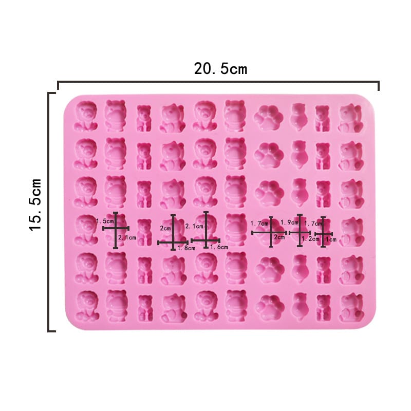 60 Cavity Mini Cartoon Animals & Paw Mould for DIY concrete art, Resin, Soap & Candle Making