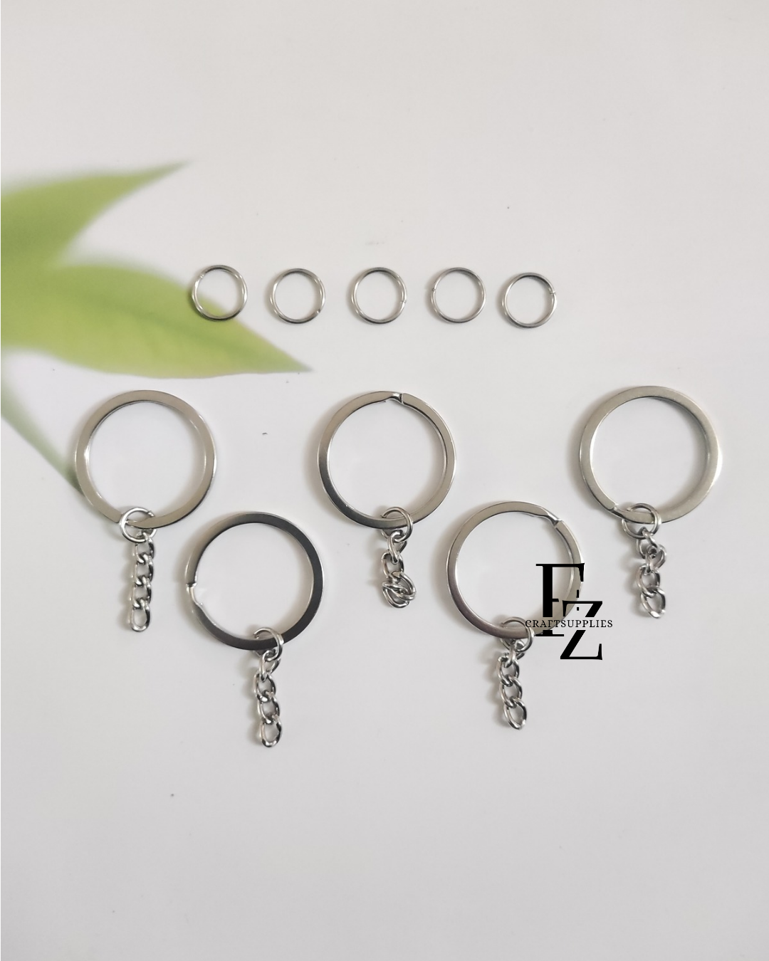 Keychain ring 5pcs - Silver