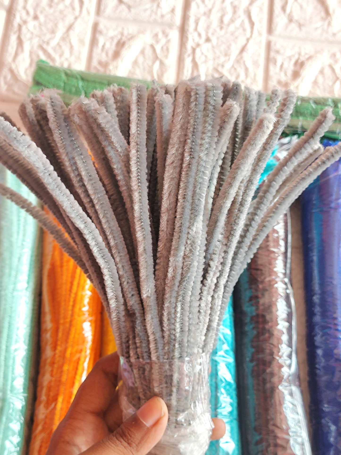 Pipe Cleaner Grey - 1 Pack (100 pcs)