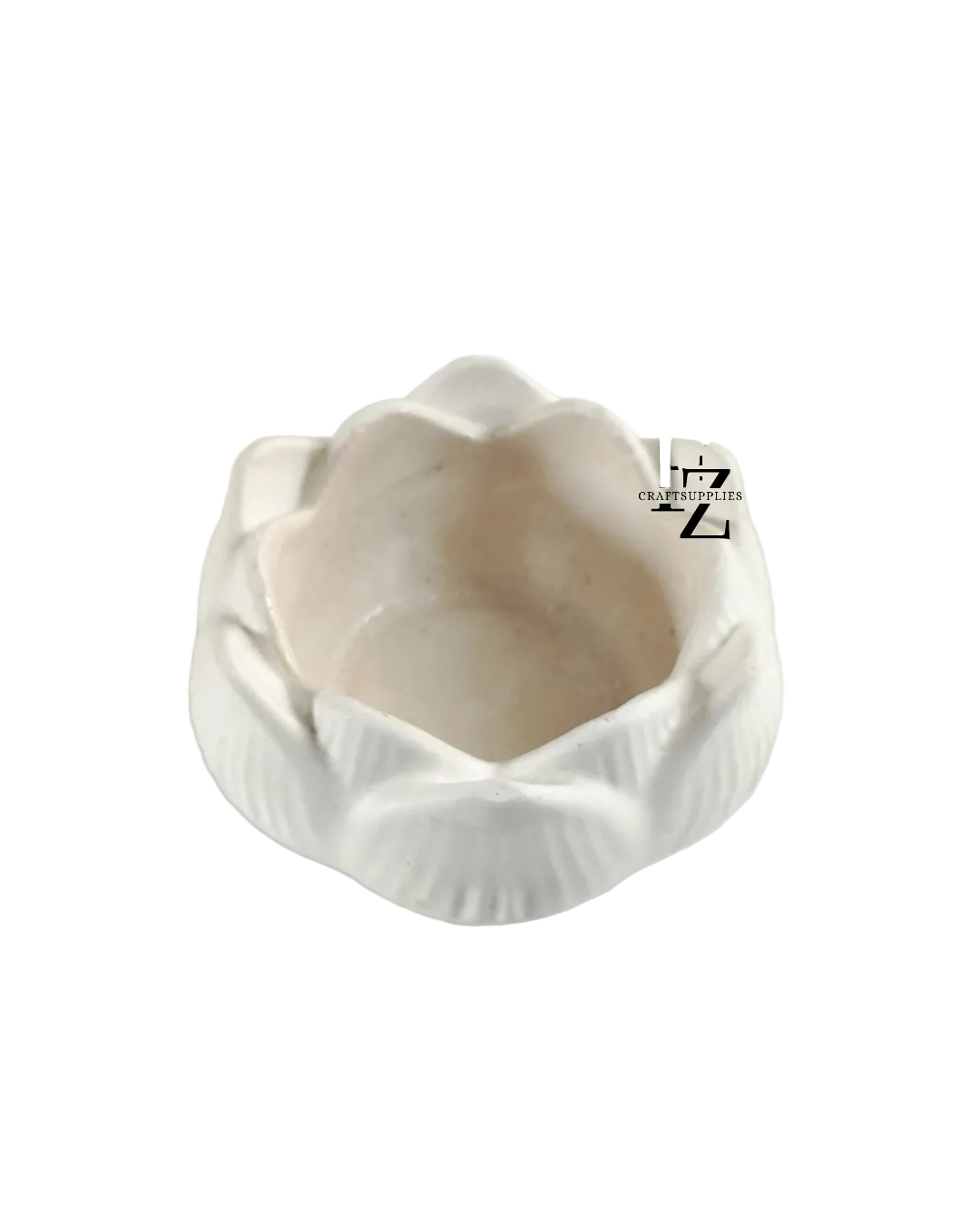 Lotus Concrete Jar - Half White