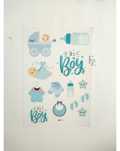 Boy Baby Detail Insert Sheet A5 - D52