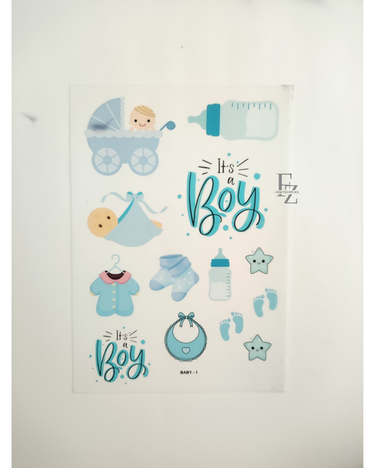 Boy Baby Detail Insert Sheet A5 - D52