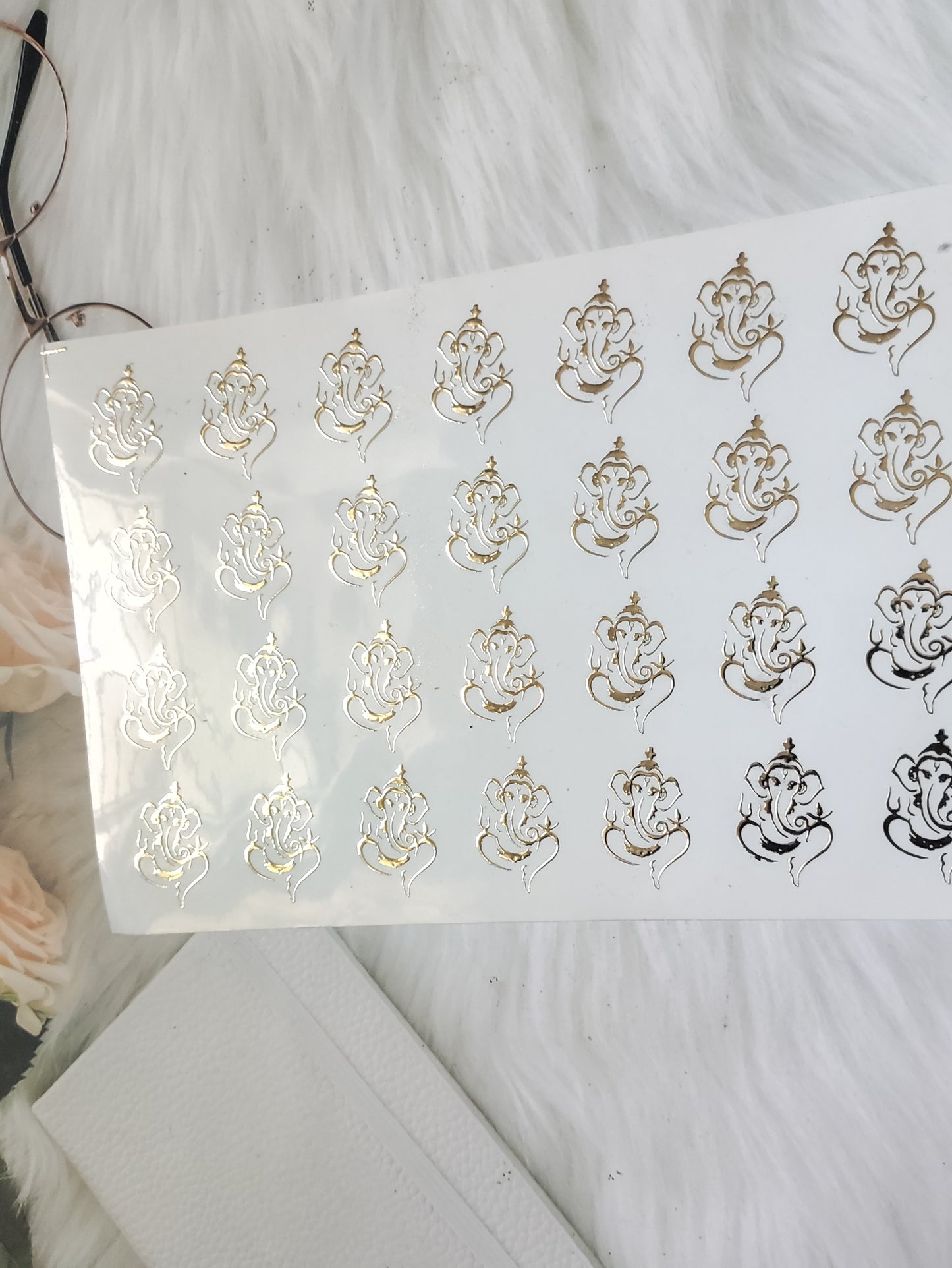 Ganeshji Embossed Sticker Sheet A5 - D88