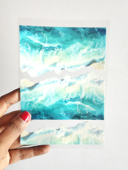 Beach Wave UV DTF Stickers - D69