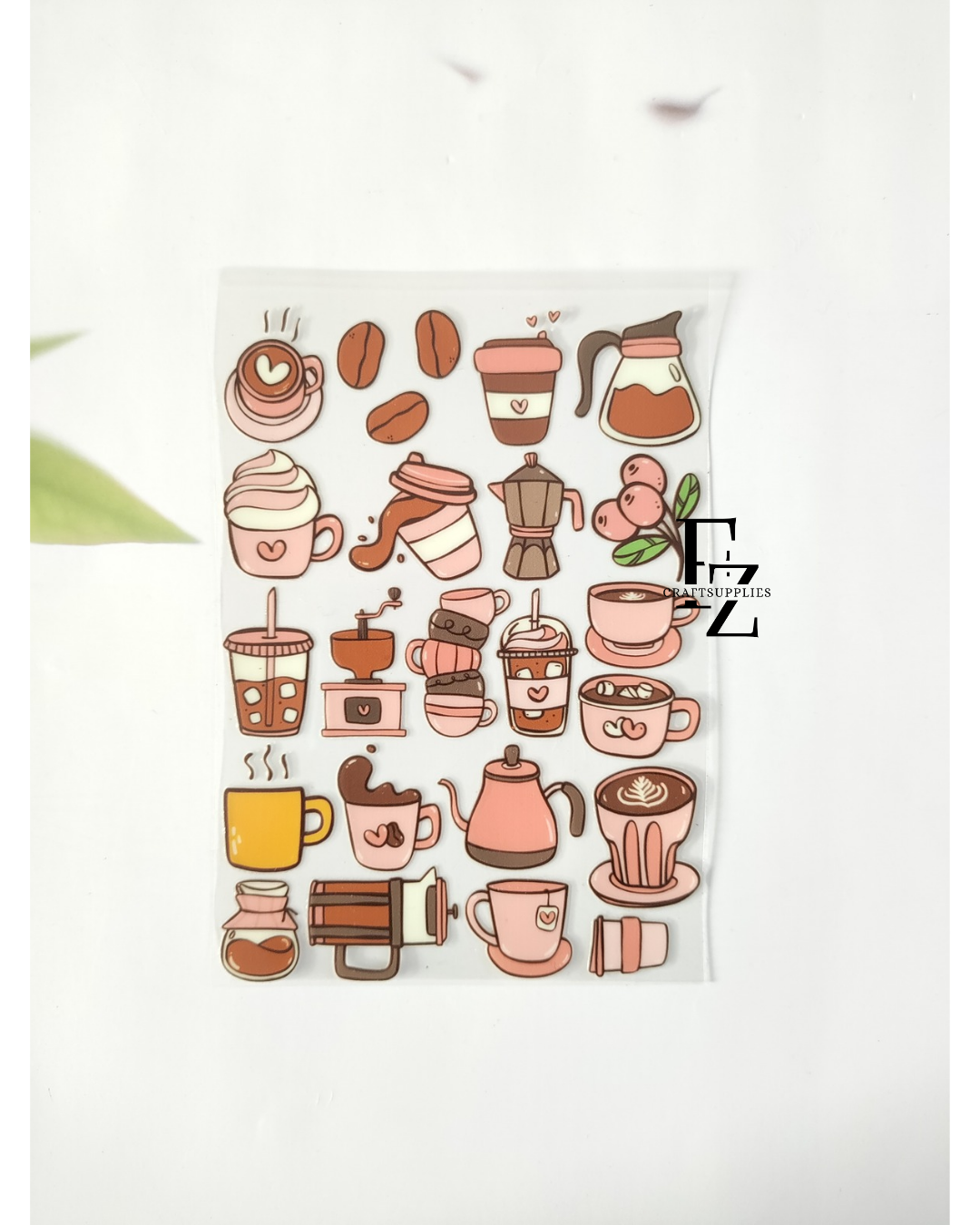 Coffee Peel off Sticker - D5