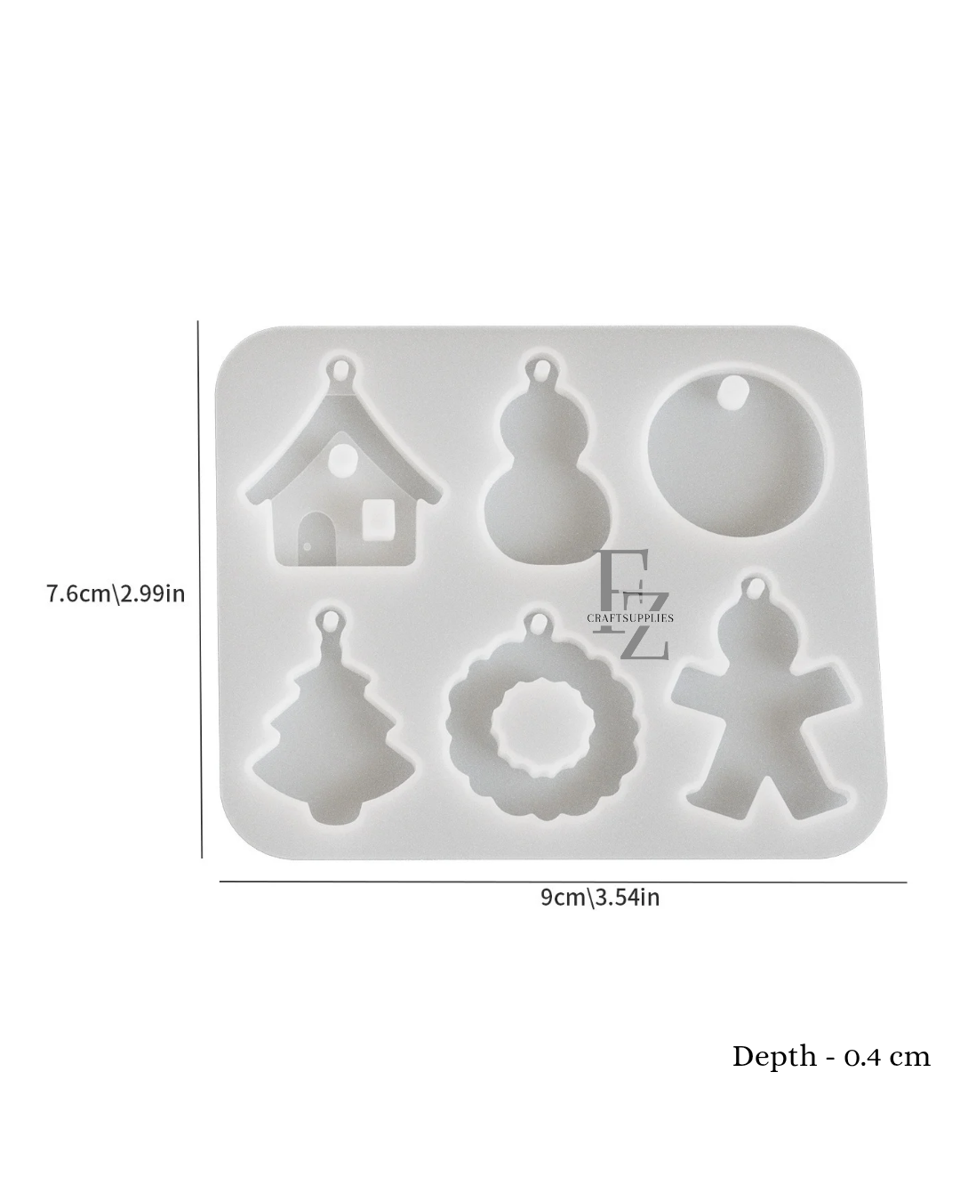 6 in 1 Christmas Keychain Mould