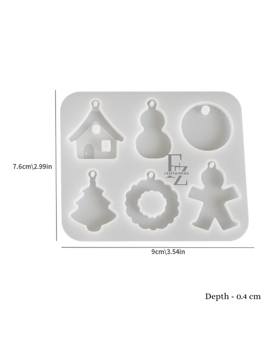 6 in 1 Christmas Keychain Mould