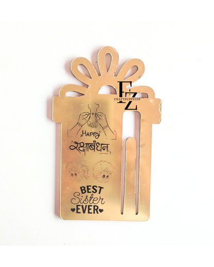 Rakshabandhan Gold Acrylic Mdf Envelope