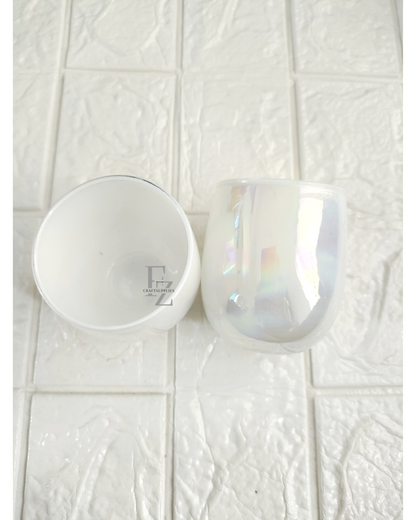 White Candle Glass Jar White