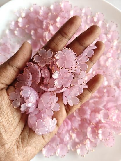 Mini Acrylic Flower Pink - 20 grams
