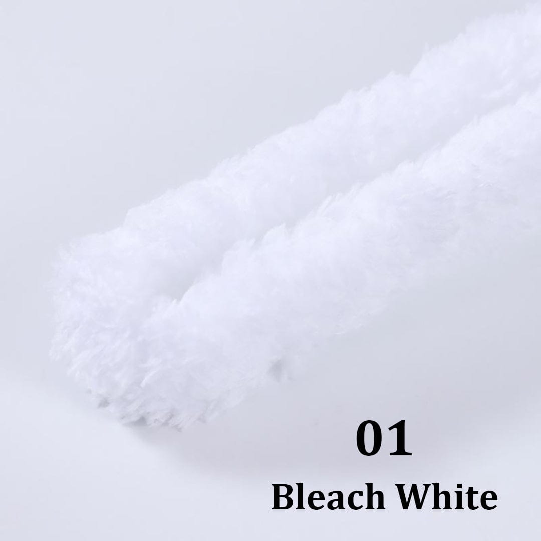 Coral Fleece Pipe Cleaner - Bleach White 1 Mtr
