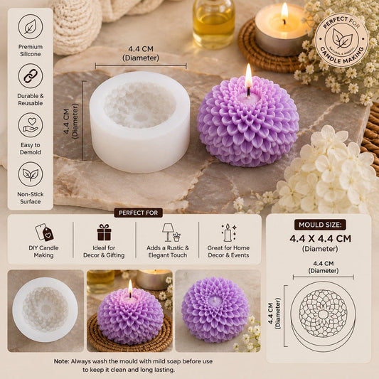 Chrysanthemum Flower Candle Mould