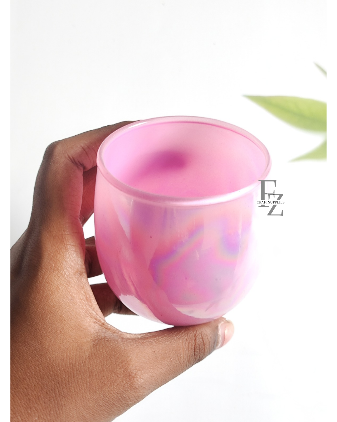 Pink Glass for Candles