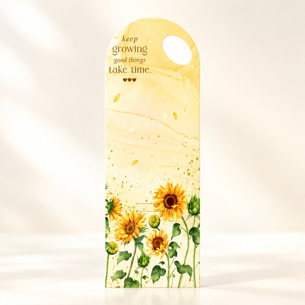 Sunflower Floral Bouquet Flower Card - 5 pieces pack