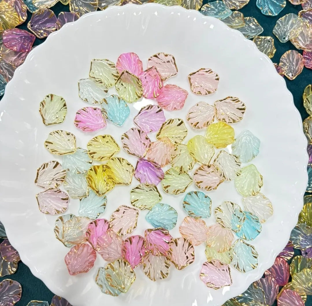 Acrylic Petal Brooch Multi Color