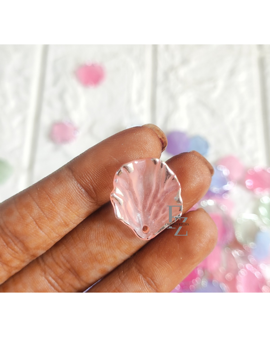 Acrylic Petals Silver Border 20g
