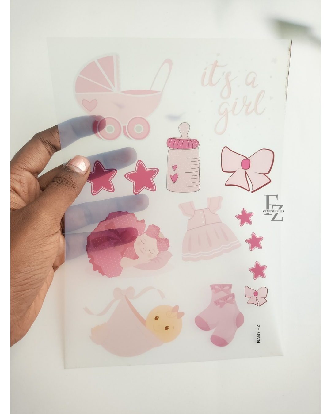 Girl Baby Detail Insert Sheet A5 - D51