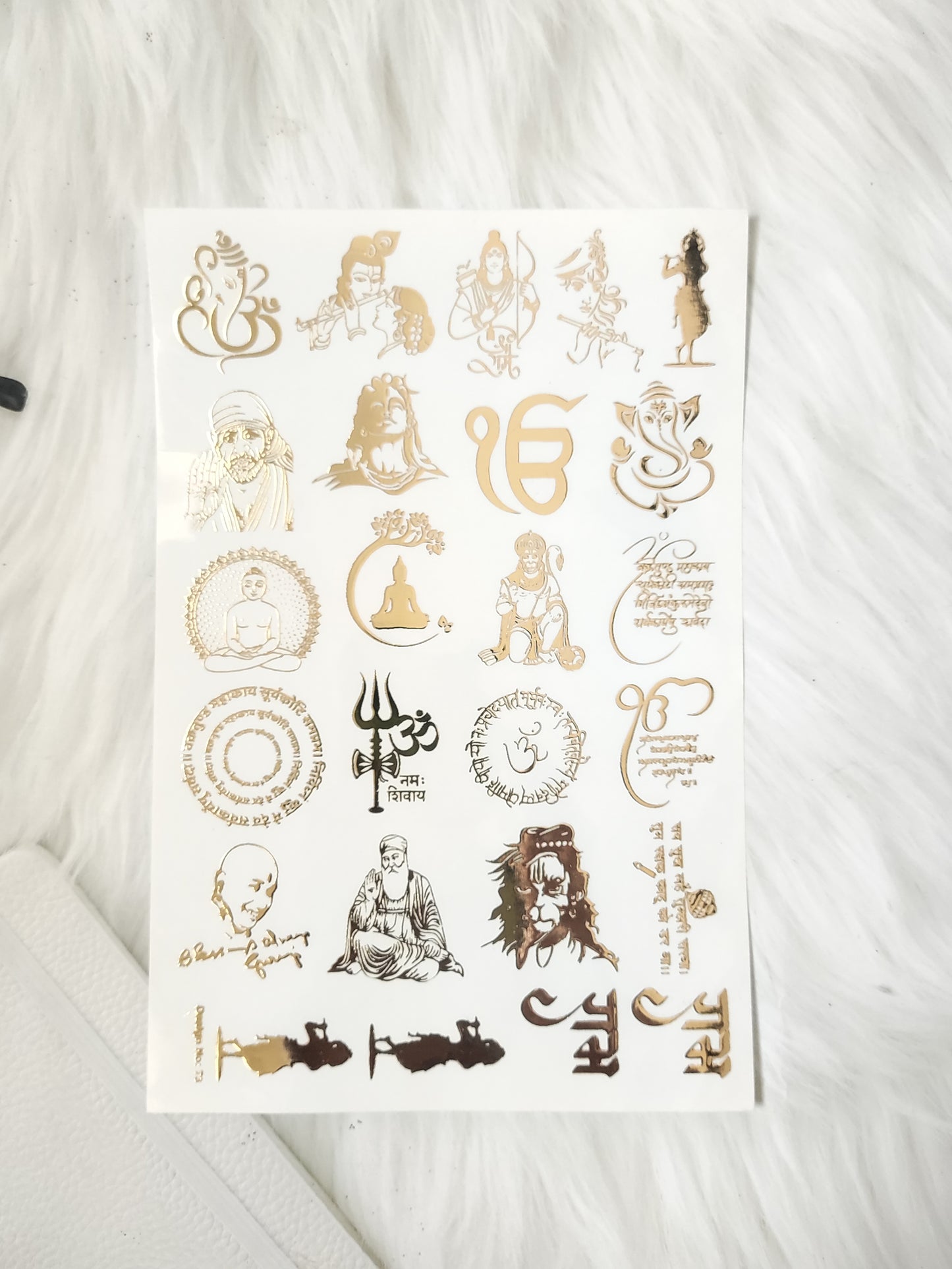 Mix God Embossed Sticker Sheet A5 - D77