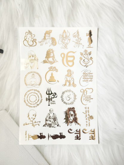 Mix God Embossed Sticker Sheet A5 - D77