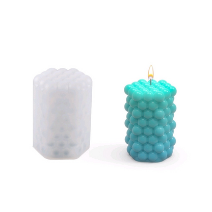 Hexagon Bubble Candle Mould