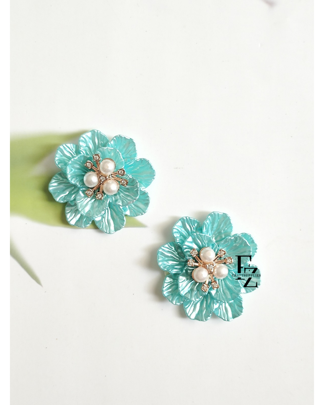 Acrylic Petal Flowers Blue - 1 Piece