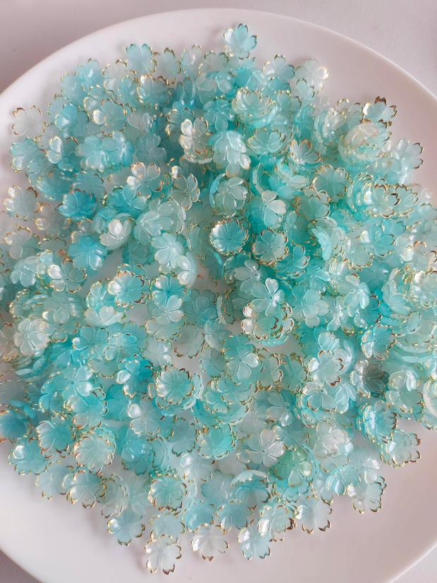 Mini Acrylic Flower Blue - 20 grams