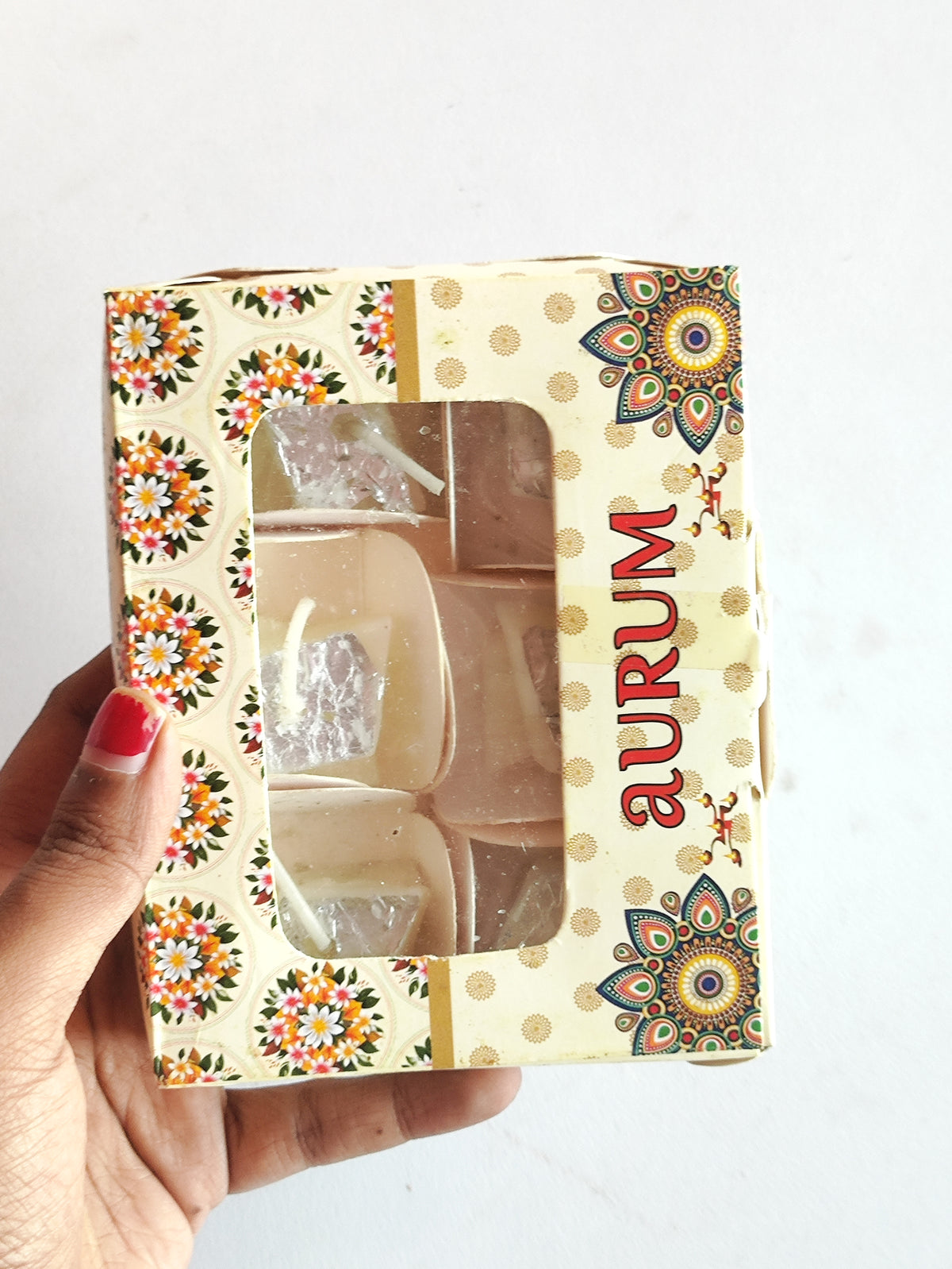 Kaju Katli Small Candles - Set of 6 Pieces