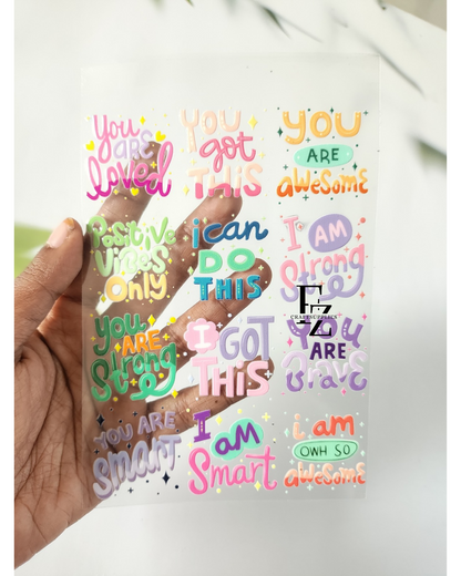 Mix Words Peel off Sticker - D1