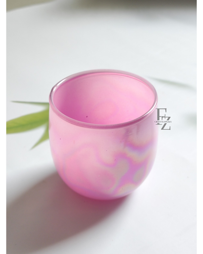 Pink Glass for Candles