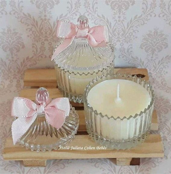 Diamond Cut Candle Small Jar with Lid