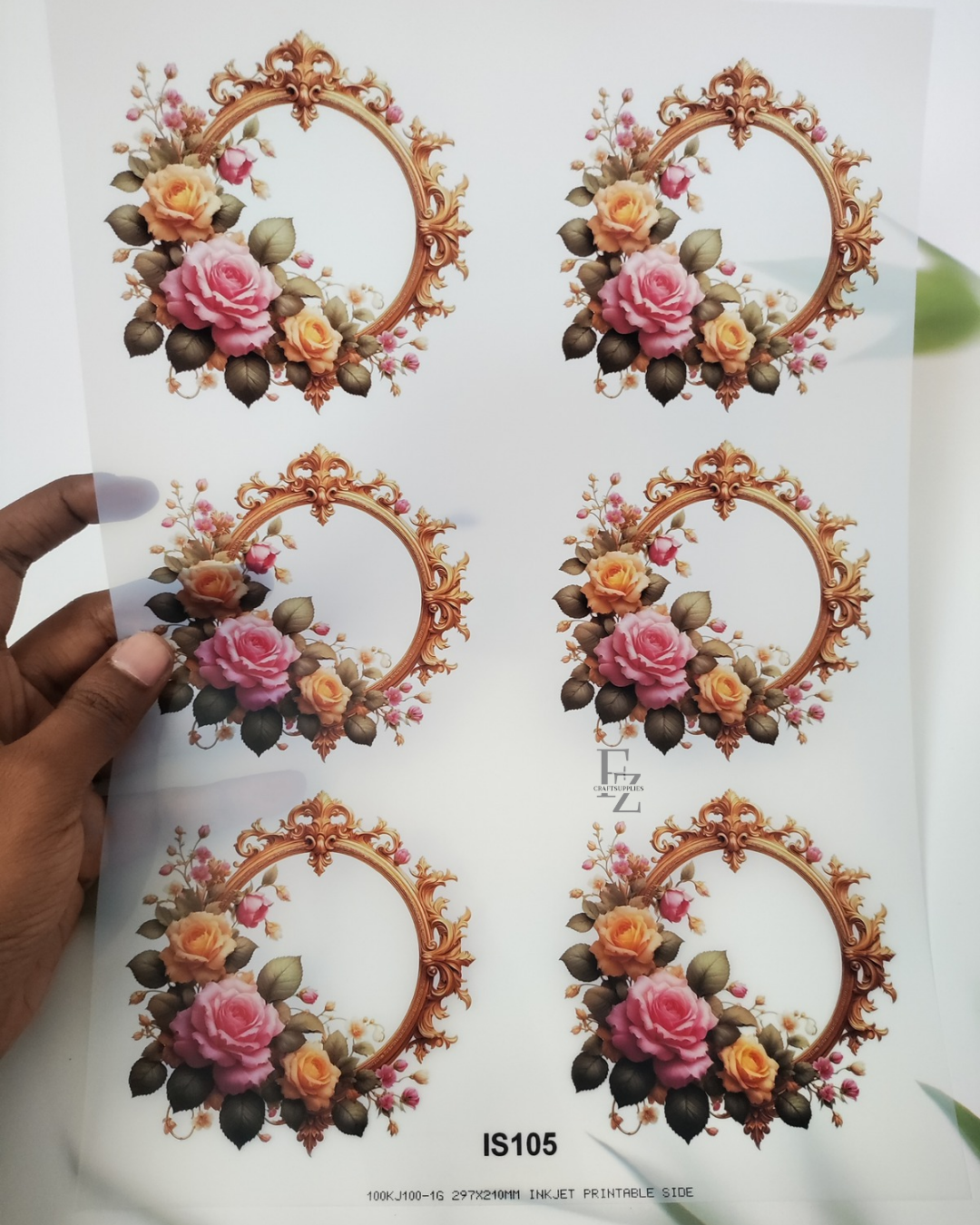 Floral Coaster/ Frame Insert Sheet A4 - D46