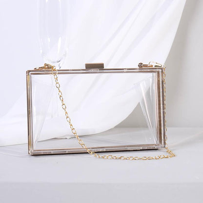 Transparent Clutch With Chain