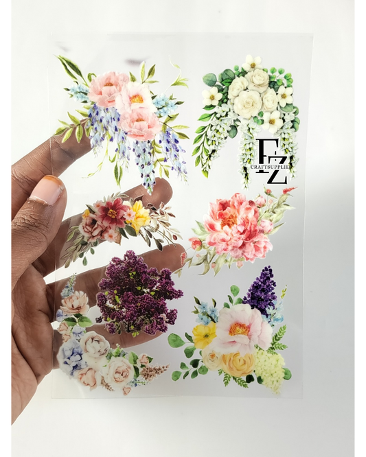 Mix Flower design Peel off Sticker