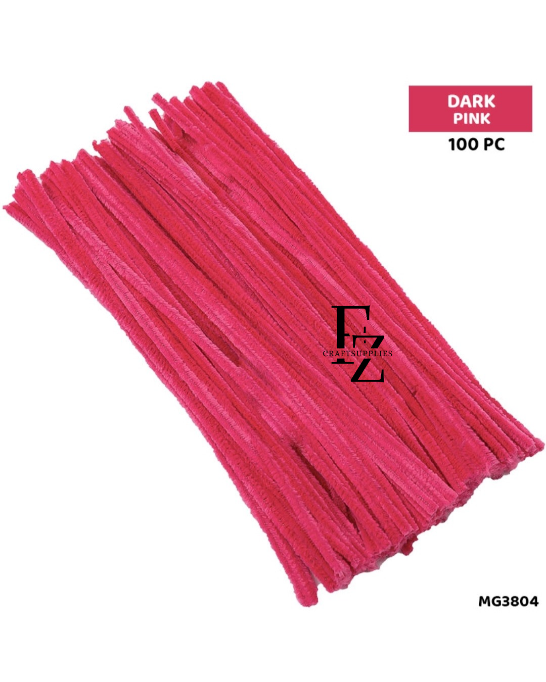 Pipe cleaners Dark Pink - 100 pcs