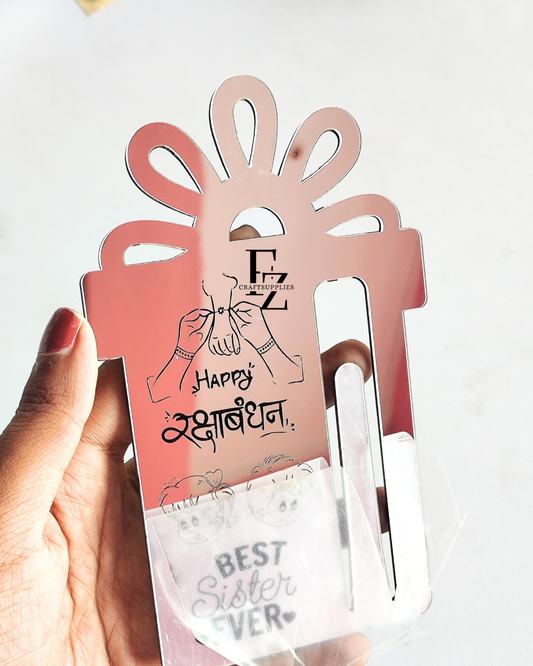 Rakshabandhan Silver Acrylic Mdf Envelope