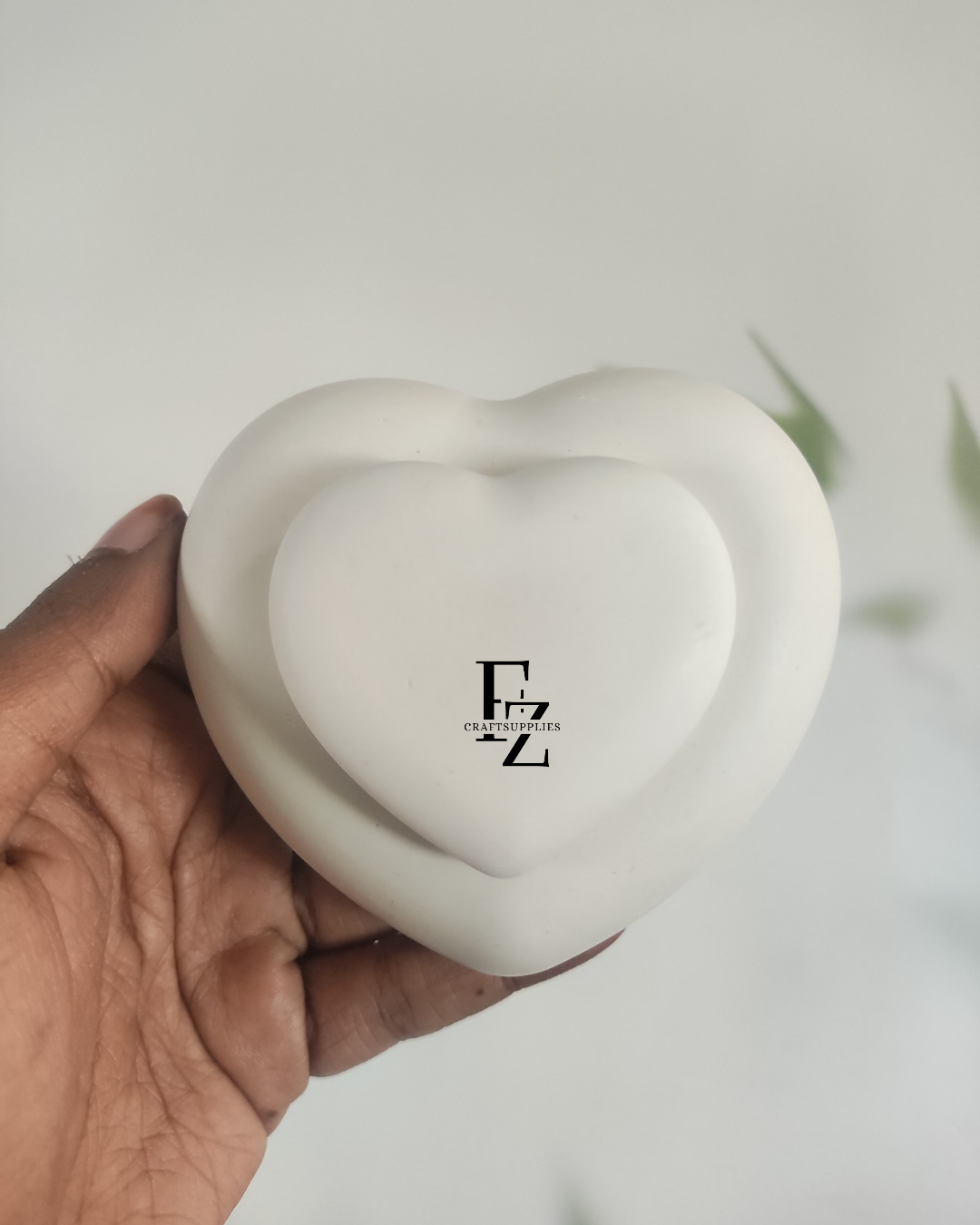 Heart Candle Concrete Jar