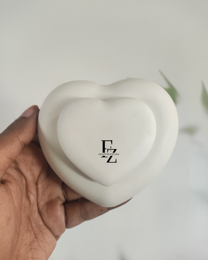 Heart Candle Concrete Jar