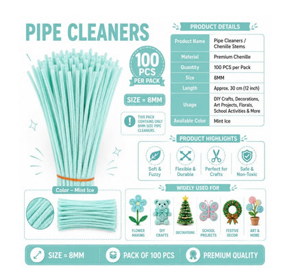 Pipe Cleaner 8MM - Mint Ice