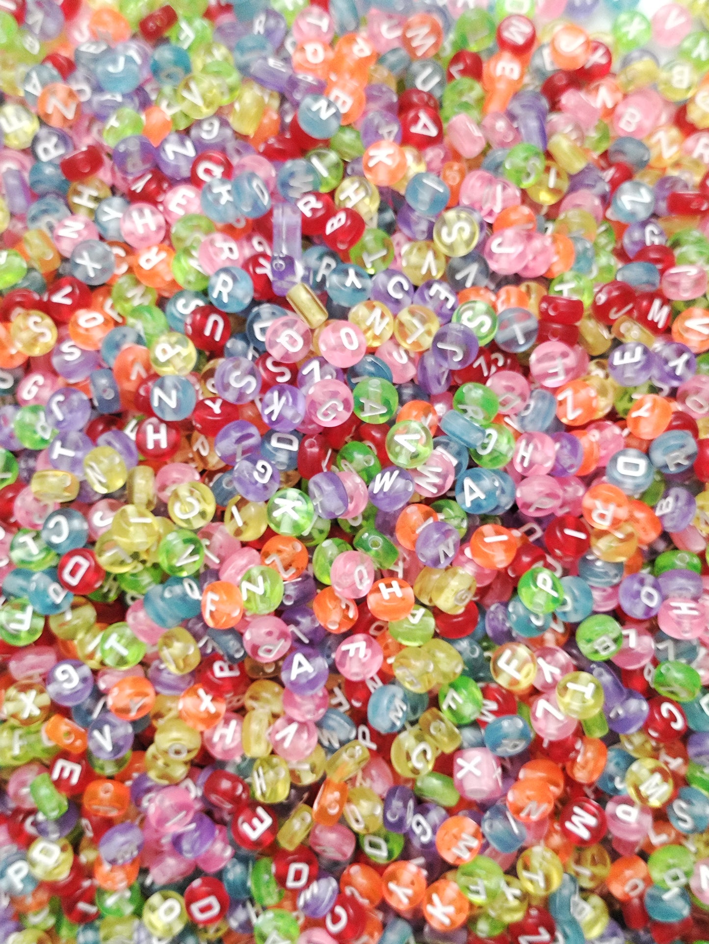 Multi Color Alphabet Beads - 20g