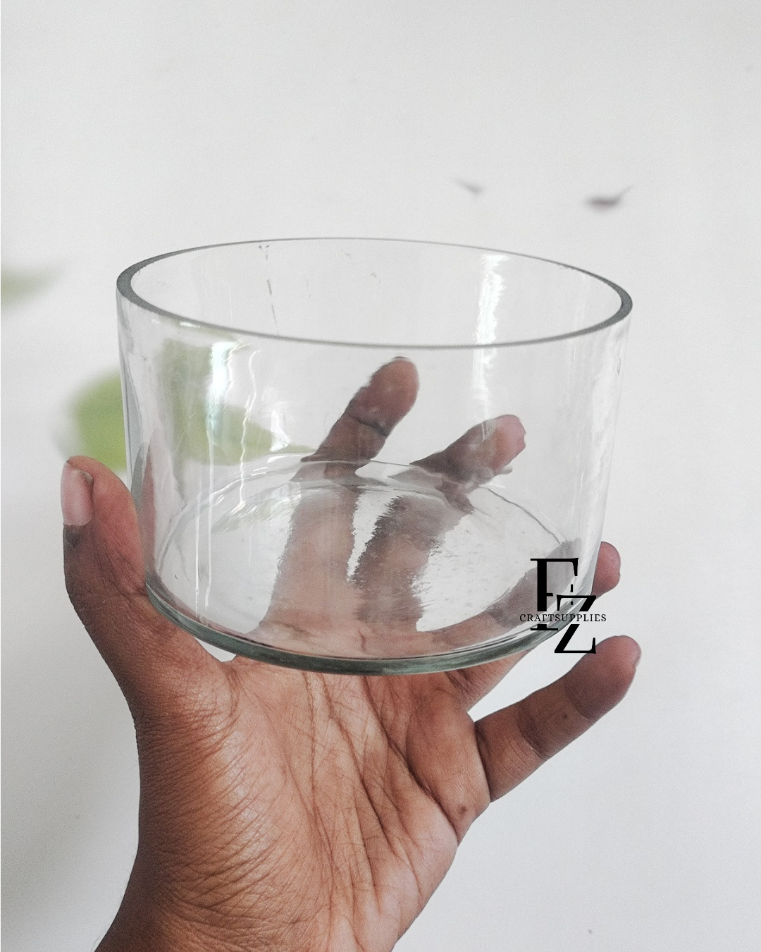 4 Inch Transparent Glass Candle Jar
