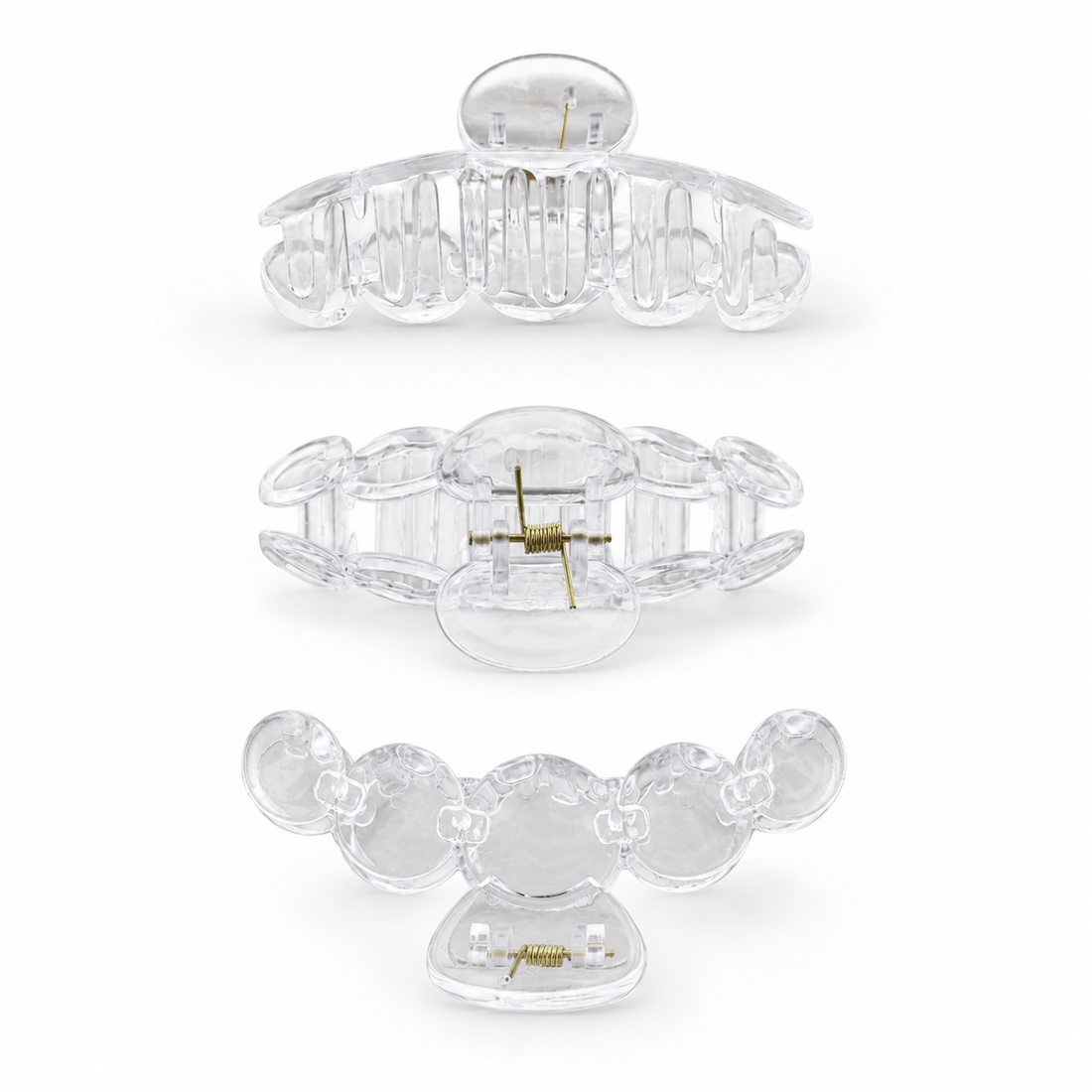 Transparent Scallop Claw Clip for Decoden & Pipe Cleaners - 1 Piece