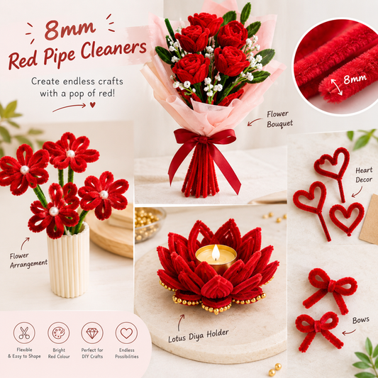 Pipe Cleaner 8MM - Red